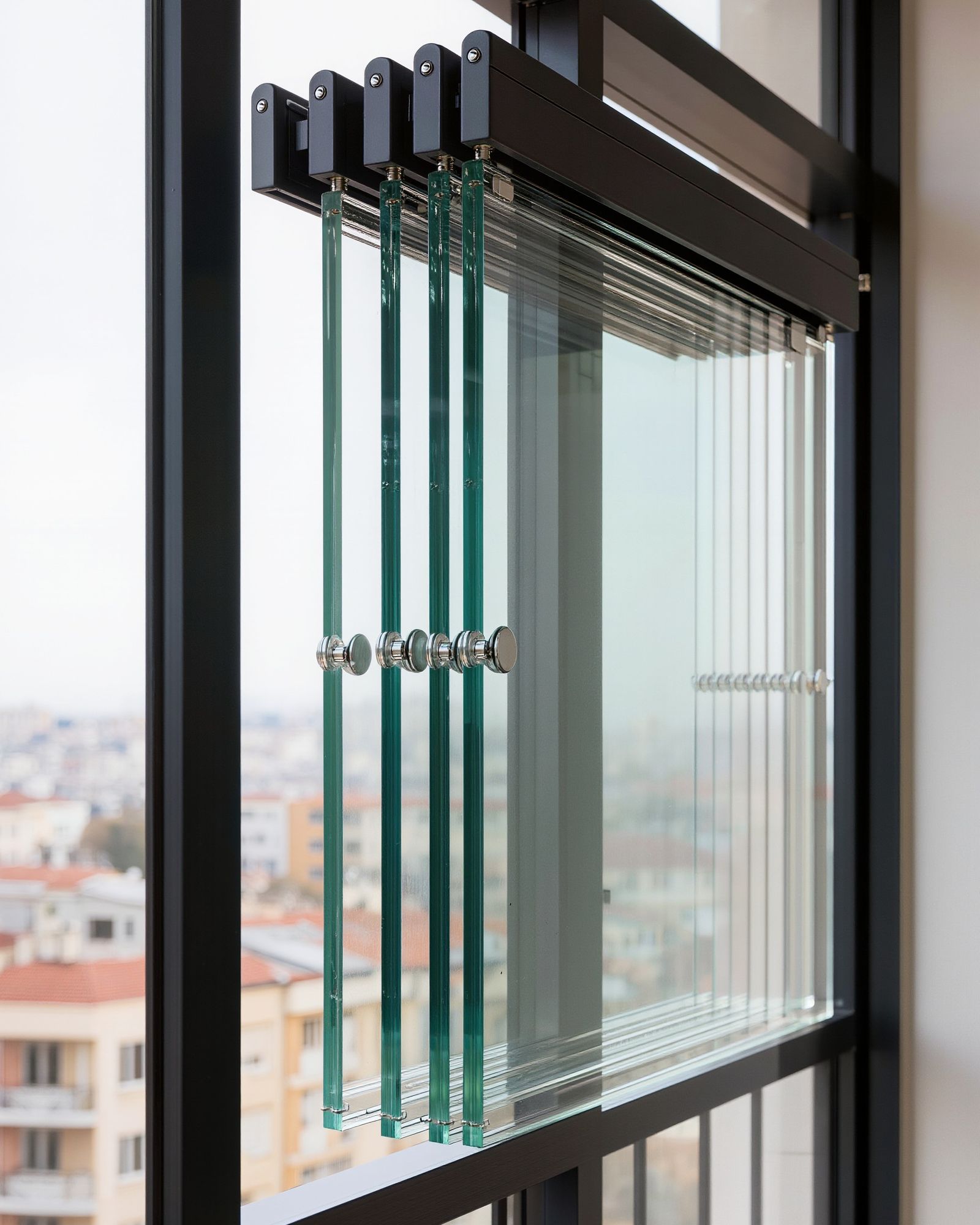 Katlanır Cam Balkon yakın plan